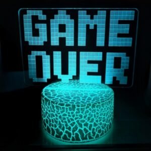 Game Over 3D Acrylic 7 in 1 Night Light